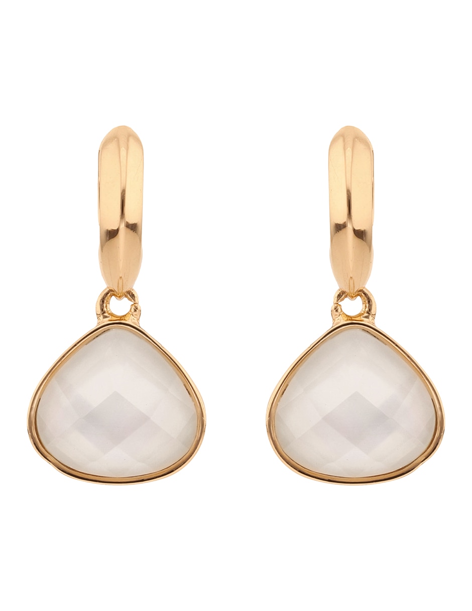 Aretes de gota con acabado esmaltado