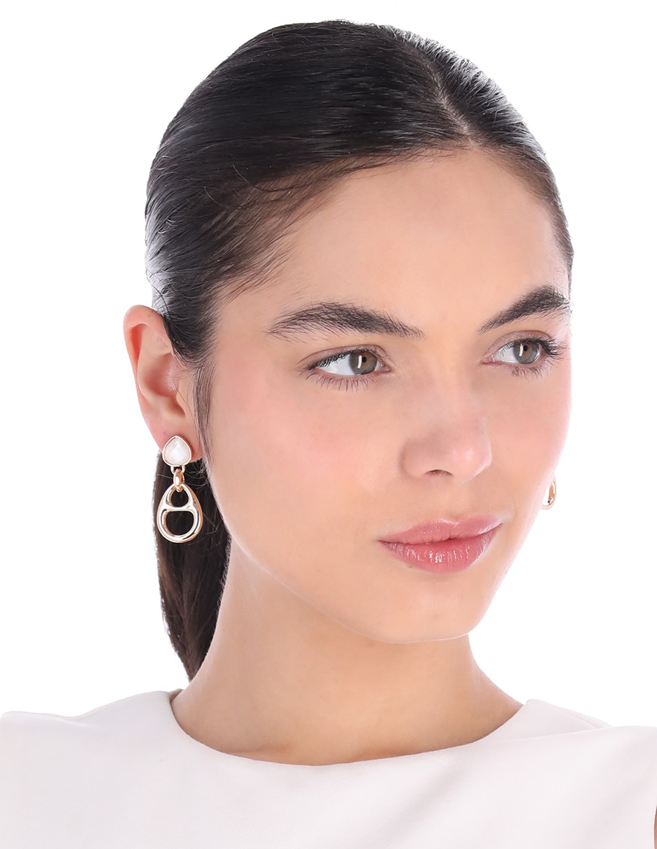 Aretes de gota con acabado esmaltado 3