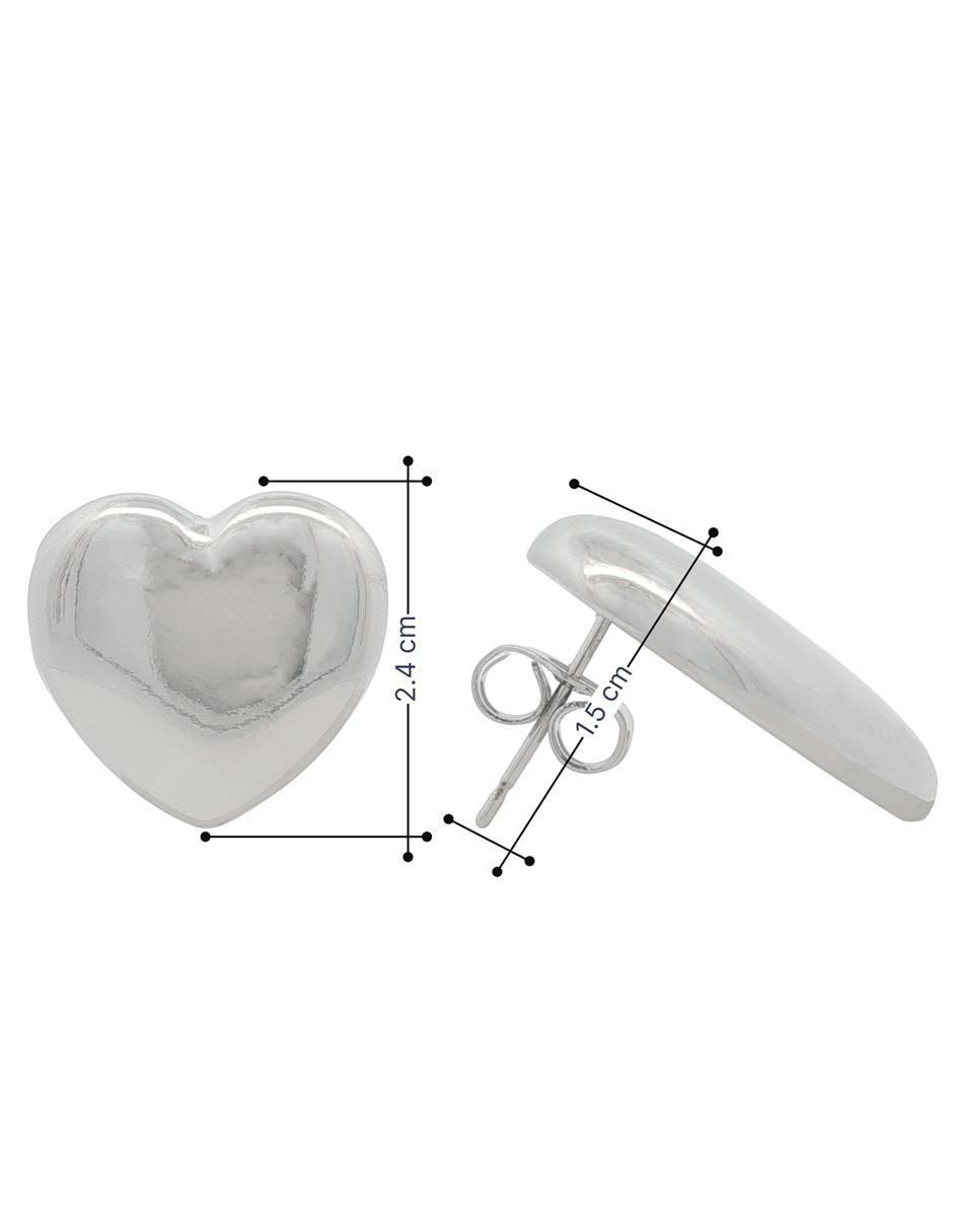Aretes cortos de corazón Horoz 18 K con acabado chapa de oro