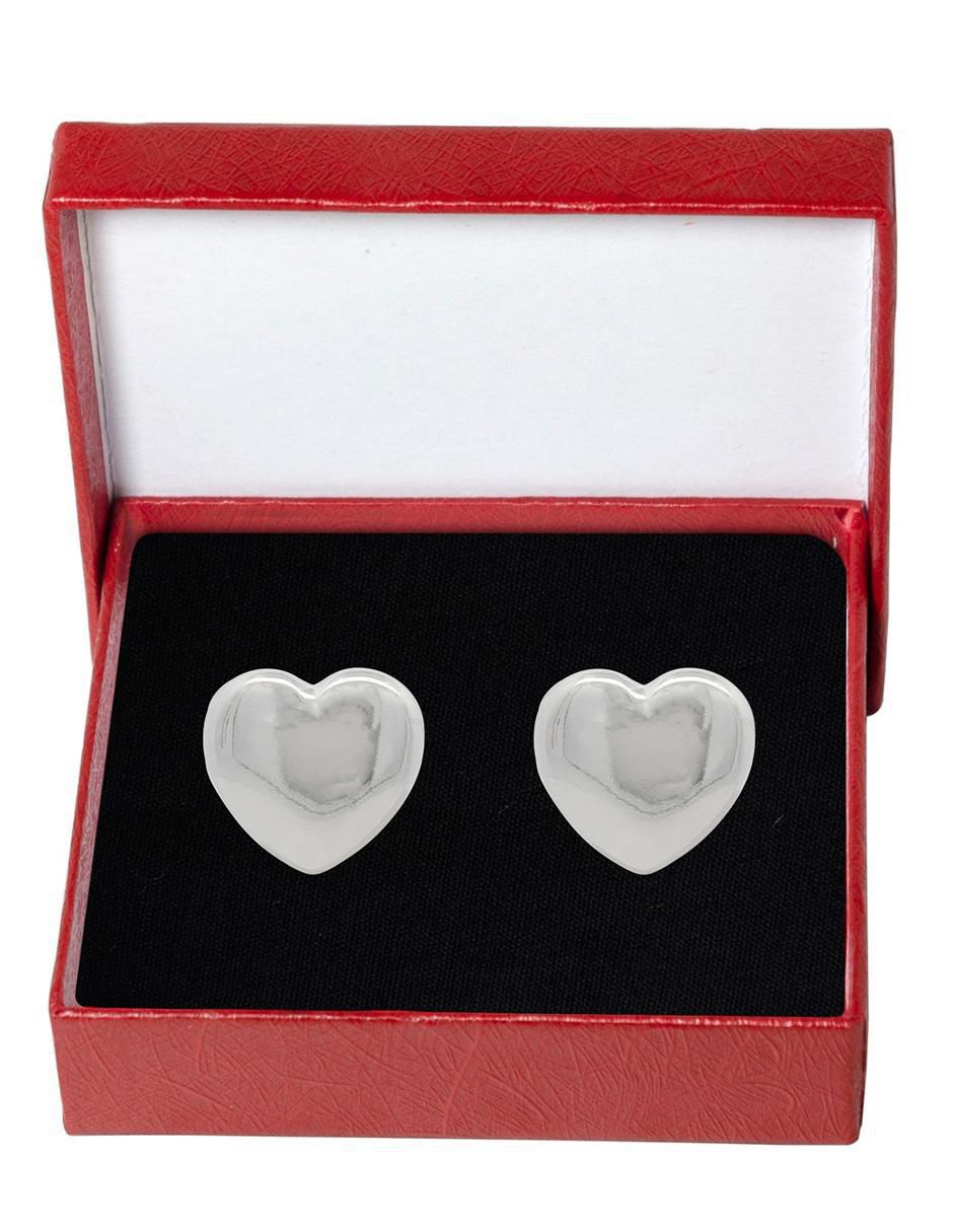 Aretes cortos de corazón Horoz 18 K con acabado chapa de oro