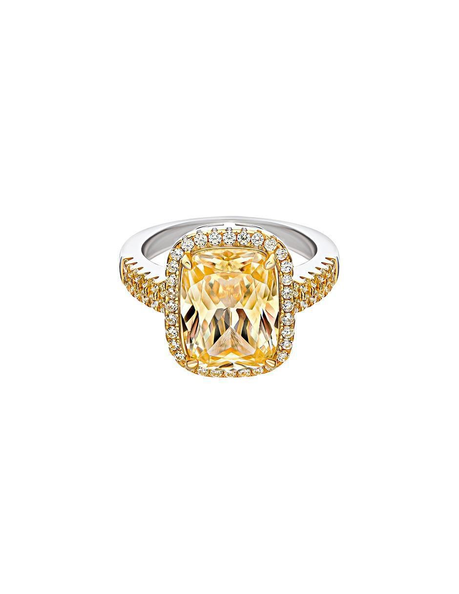 Anillo P 925 de plata topacio brillante Anillo P 925 de plata topacio brillante
