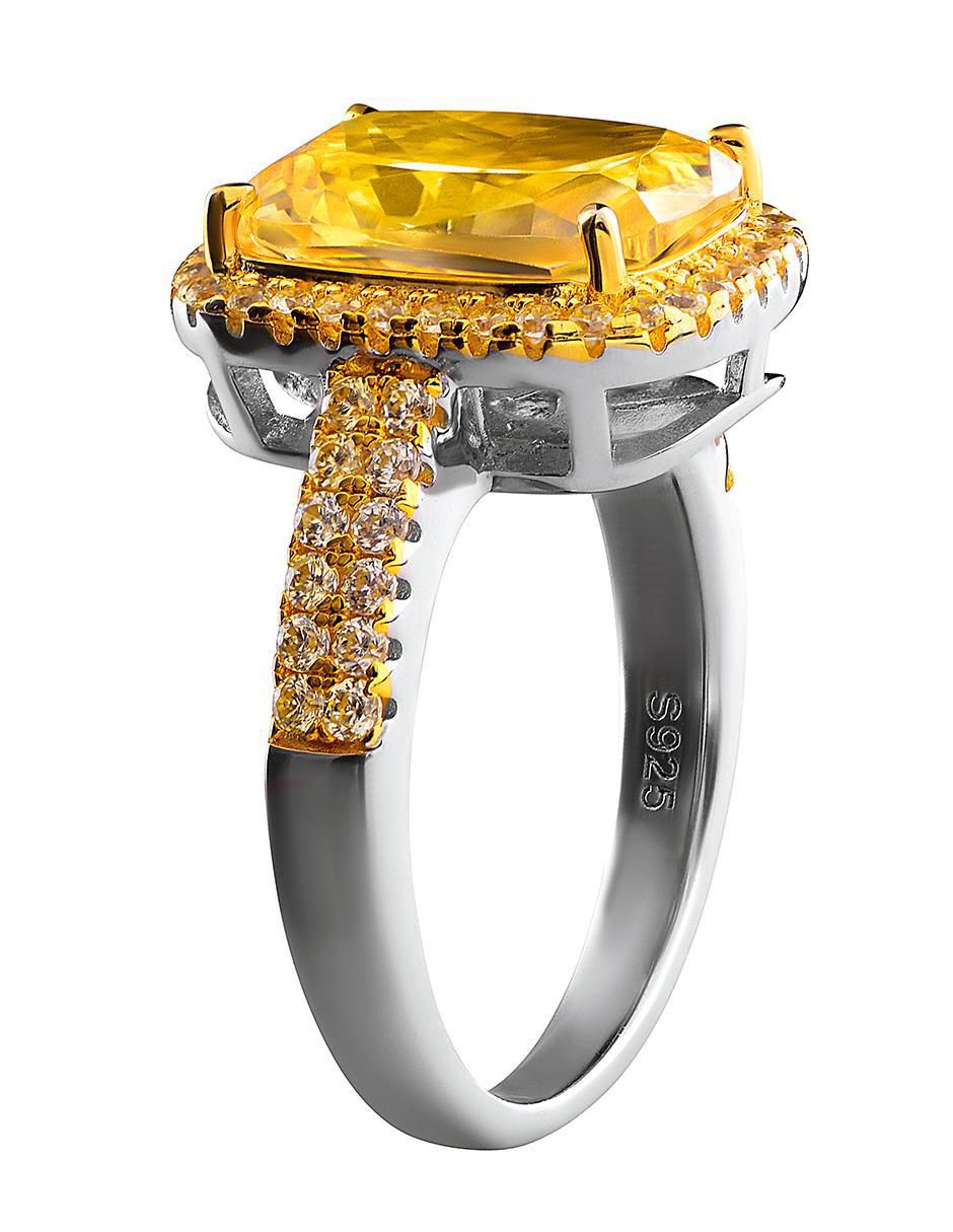 Anillo P 925 de plata topacio brillante 5