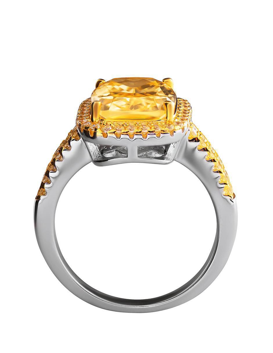 Anillo P 925 de plata topacio brillante