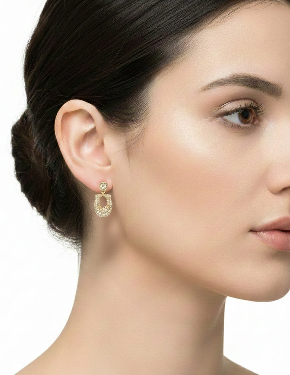 Aretes cortos con acabado pavé 6