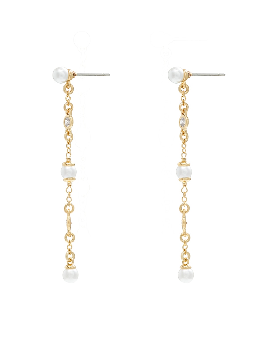 Aretes largos con acabado liso brillante 2