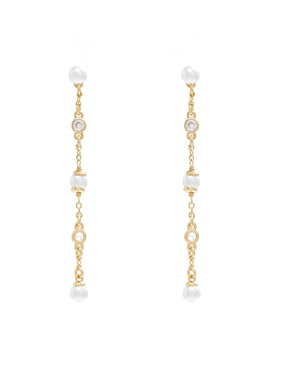 Aretes largos con acabado liso brillante 1