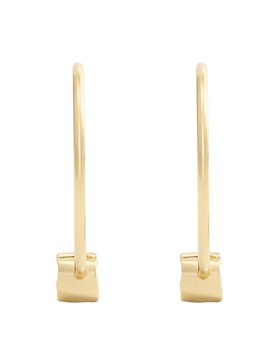 Arracadas de flor Coach Tea Rose Exquisite con acabado brillante