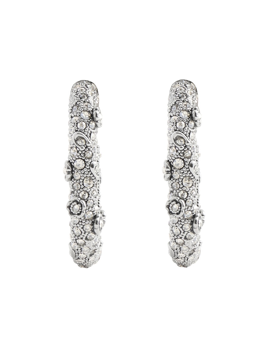 Aretes huggies con acabado pavé 1
