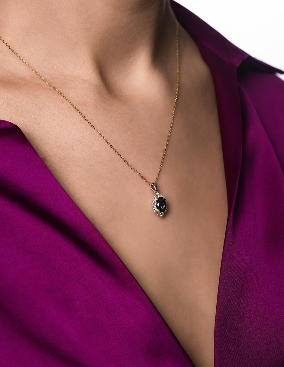 Collar de ovalado de plata P 925 3