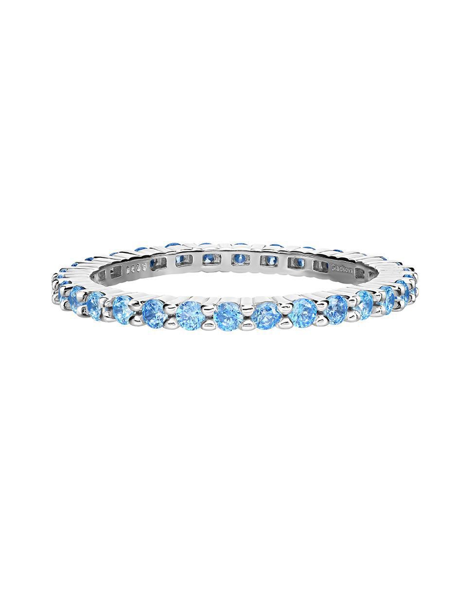 Anillo P 925 de plata aguamarina brillante Anillo P 925 de plata aguamarina brillante