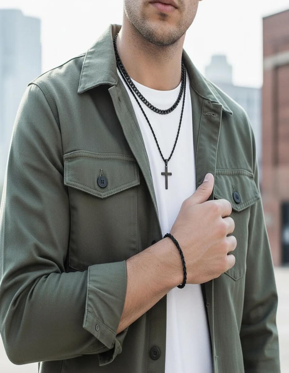 Collar y pulsera de cruz 2