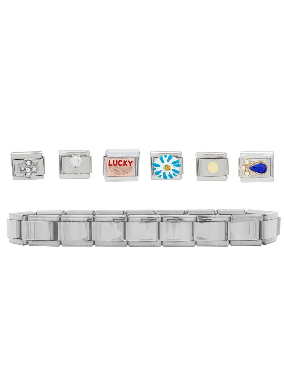 Pulsera y charms horoz con acabado brillante