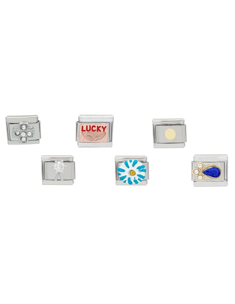 Pulsera y charms con acabado brillante Pulsera y charms con acabado brillante