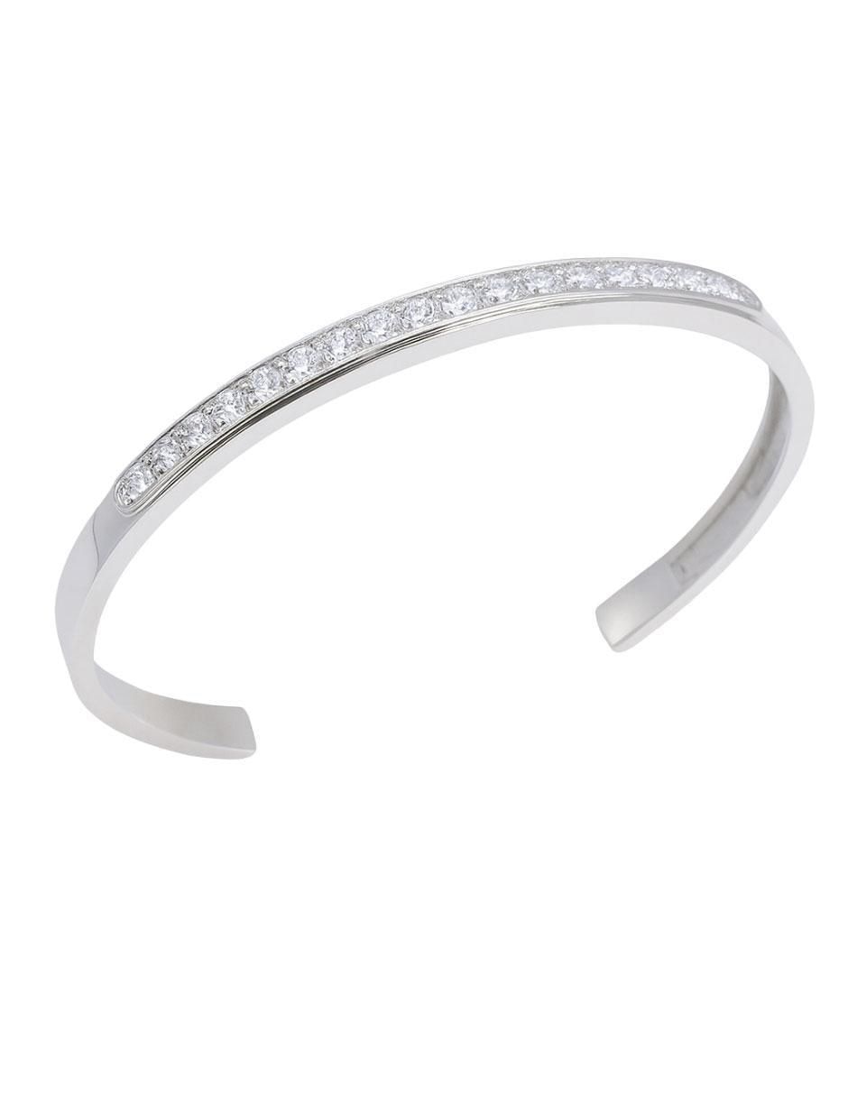 Brazalete de plata con zirconia P 925 acabado pavé 4