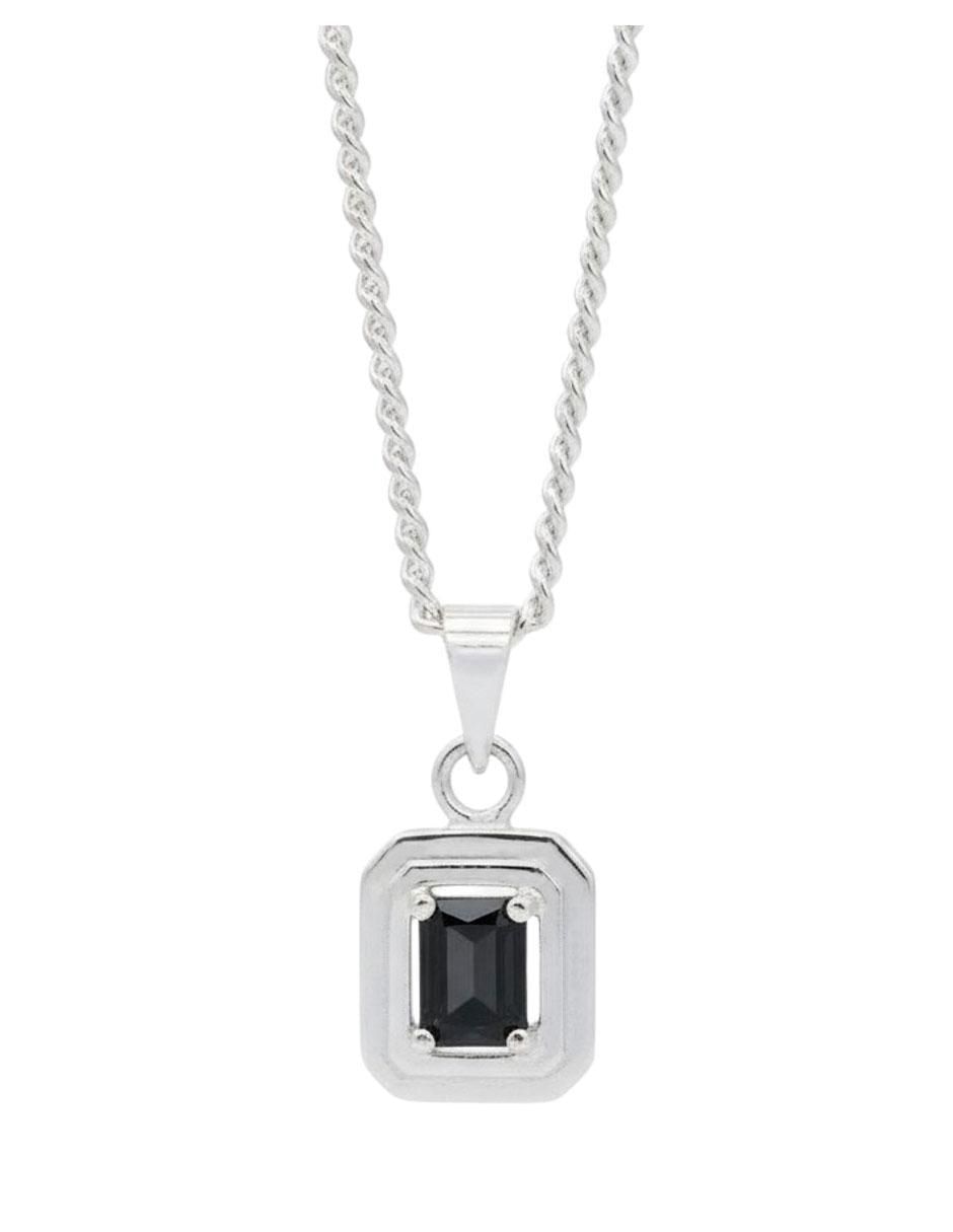 Collar con dije rectangular de plata P 925 1