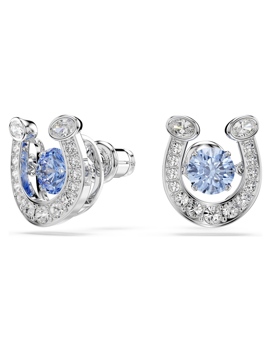 Aretes de herradura con acabado brillante 2
