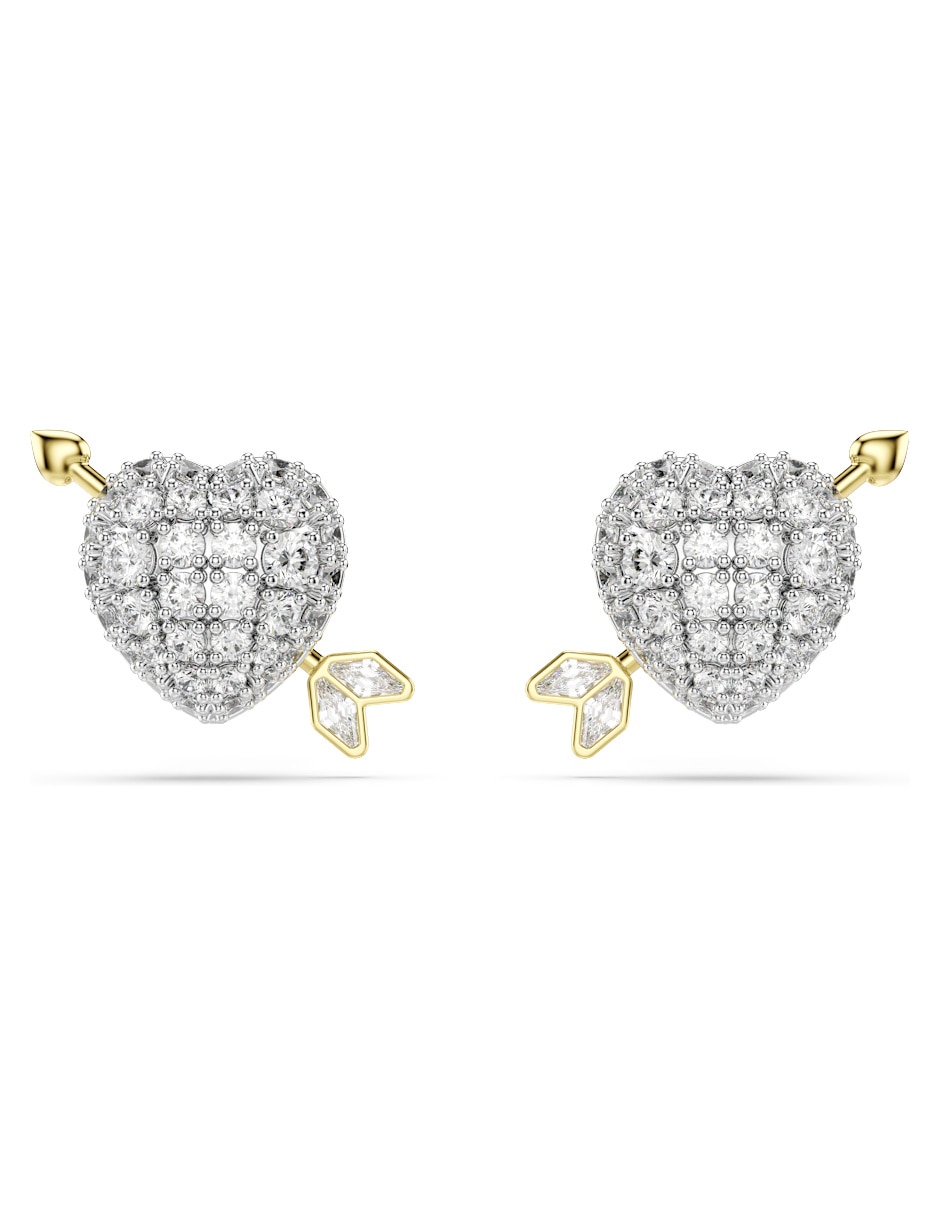 Aretes de corazón Idyllia con acabado brillante