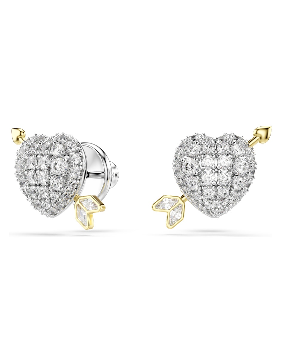 Aretes de corazón Idyllia con acabado brillante 2