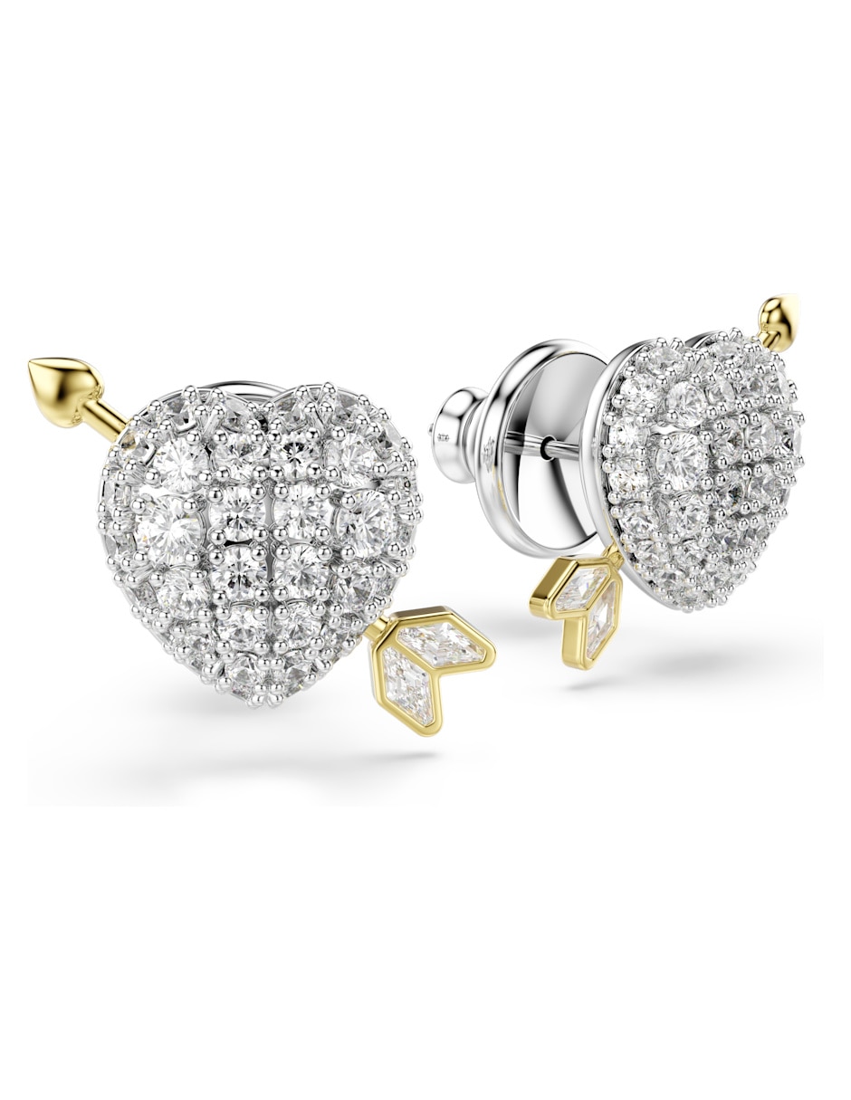 Aretes de corazón Idyllia con acabado brillante 3