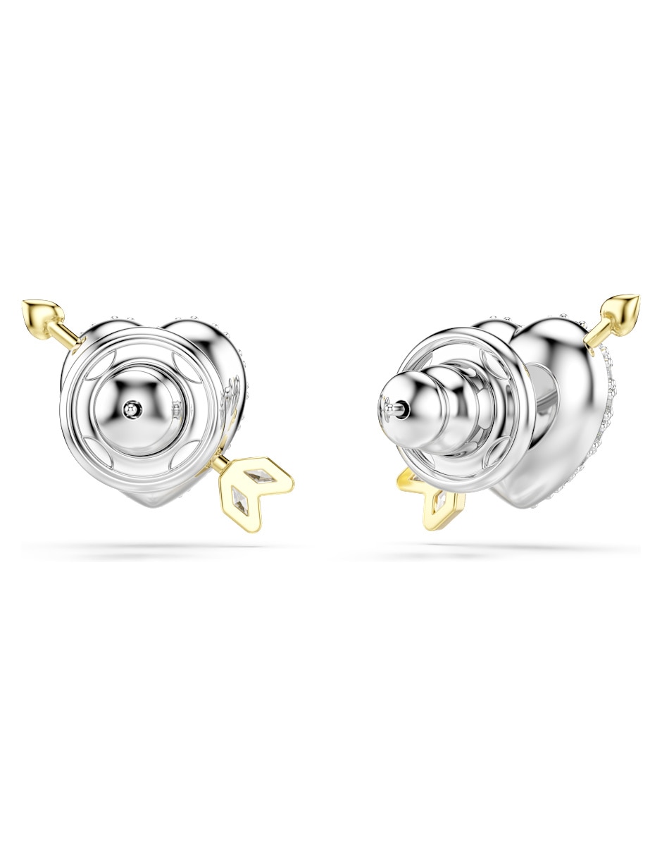 Aretes de corazón Idyllia con acabado brillante 4