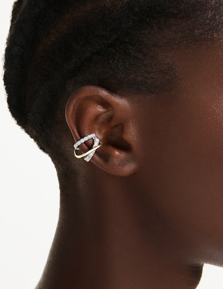 Aretes Cortos Hyperbola Spin Con Acabado Pavé Swarovski 5