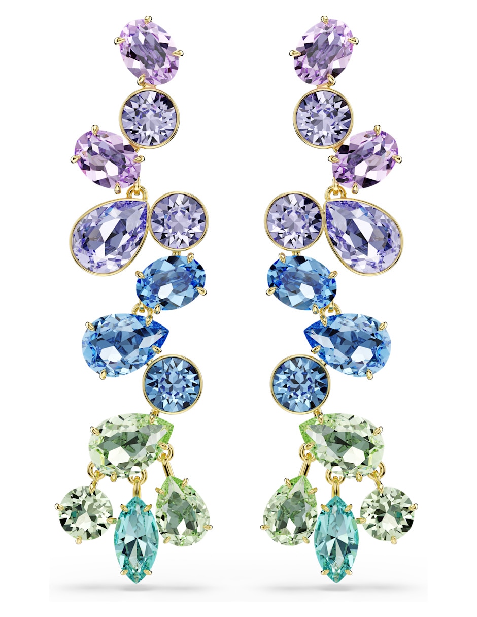 Aretes largos Gema con acabado brillante swarovski 1