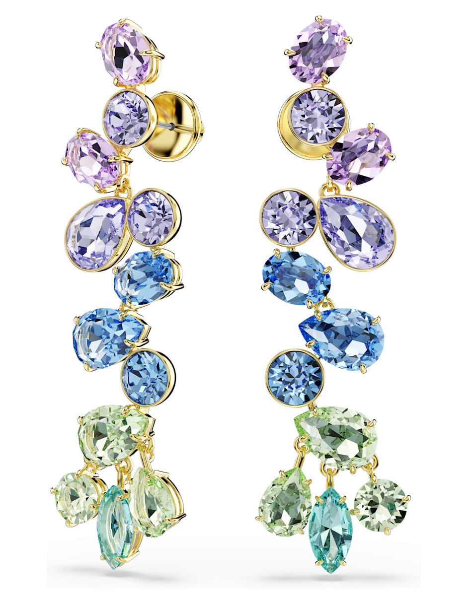 Aretes largos Gema con acabado brillante swarovski 2