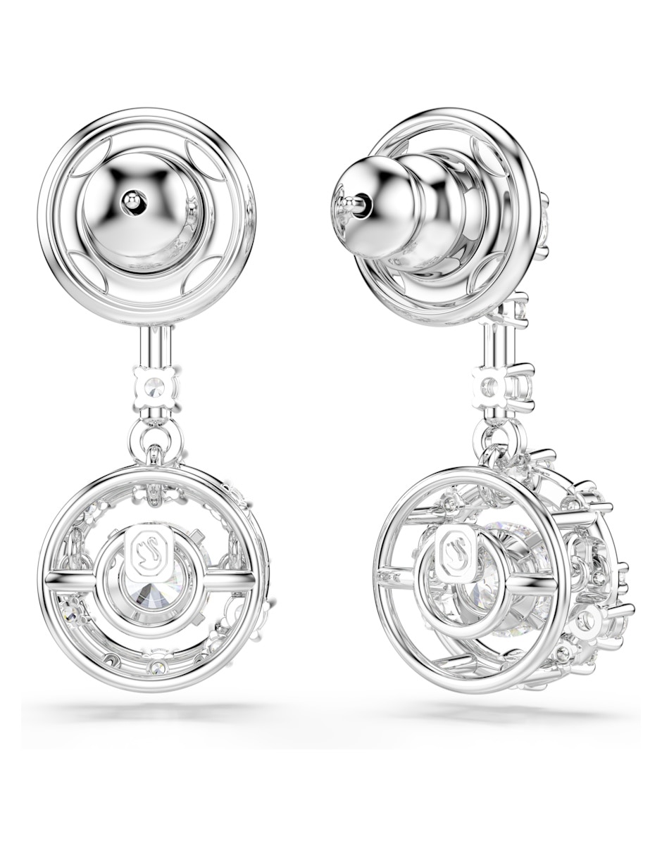 Aretes redondos Constella Bars con acabado pavé 4