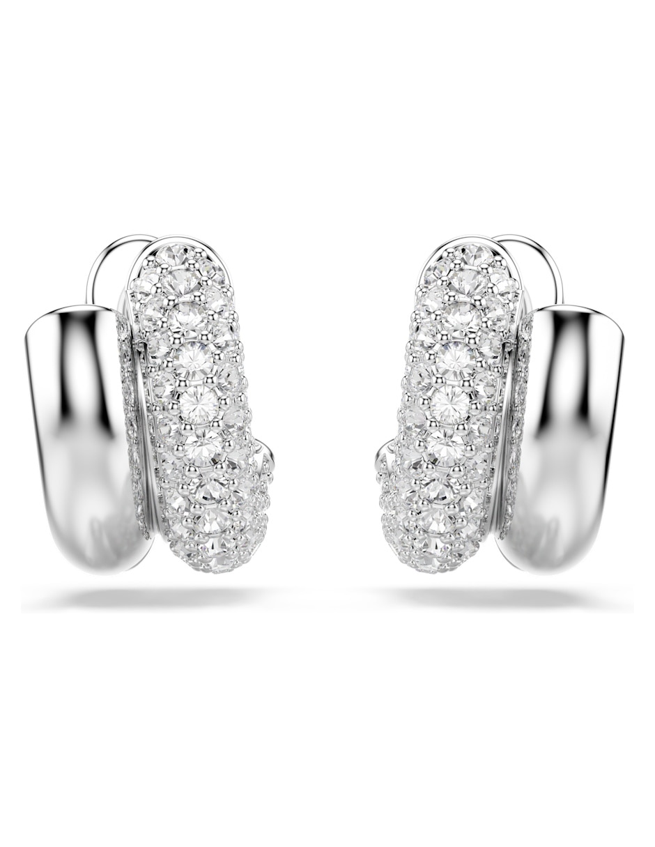 Aretes cortos de caracol Dextera Round con acabado brillante 2