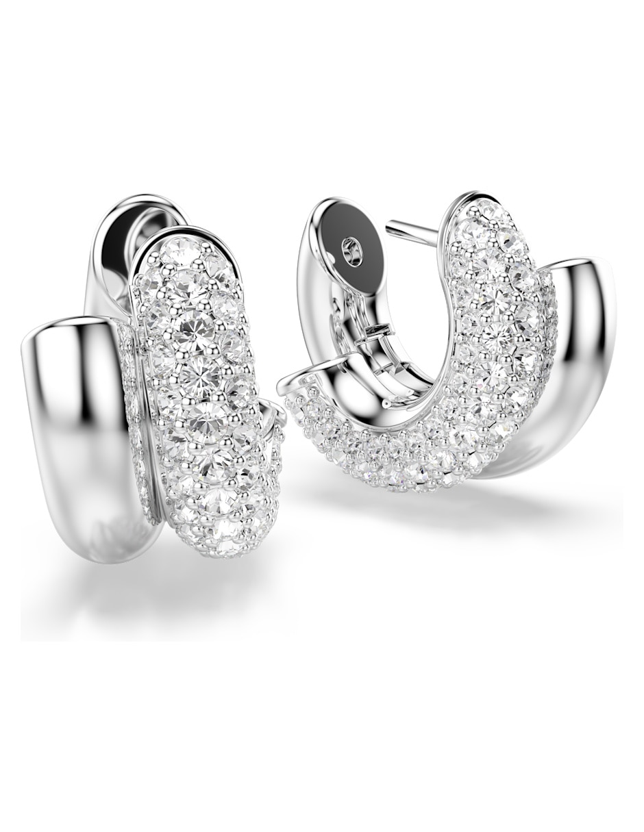 Aretes cortos de caracol Dextera Round con acabado brillante 3