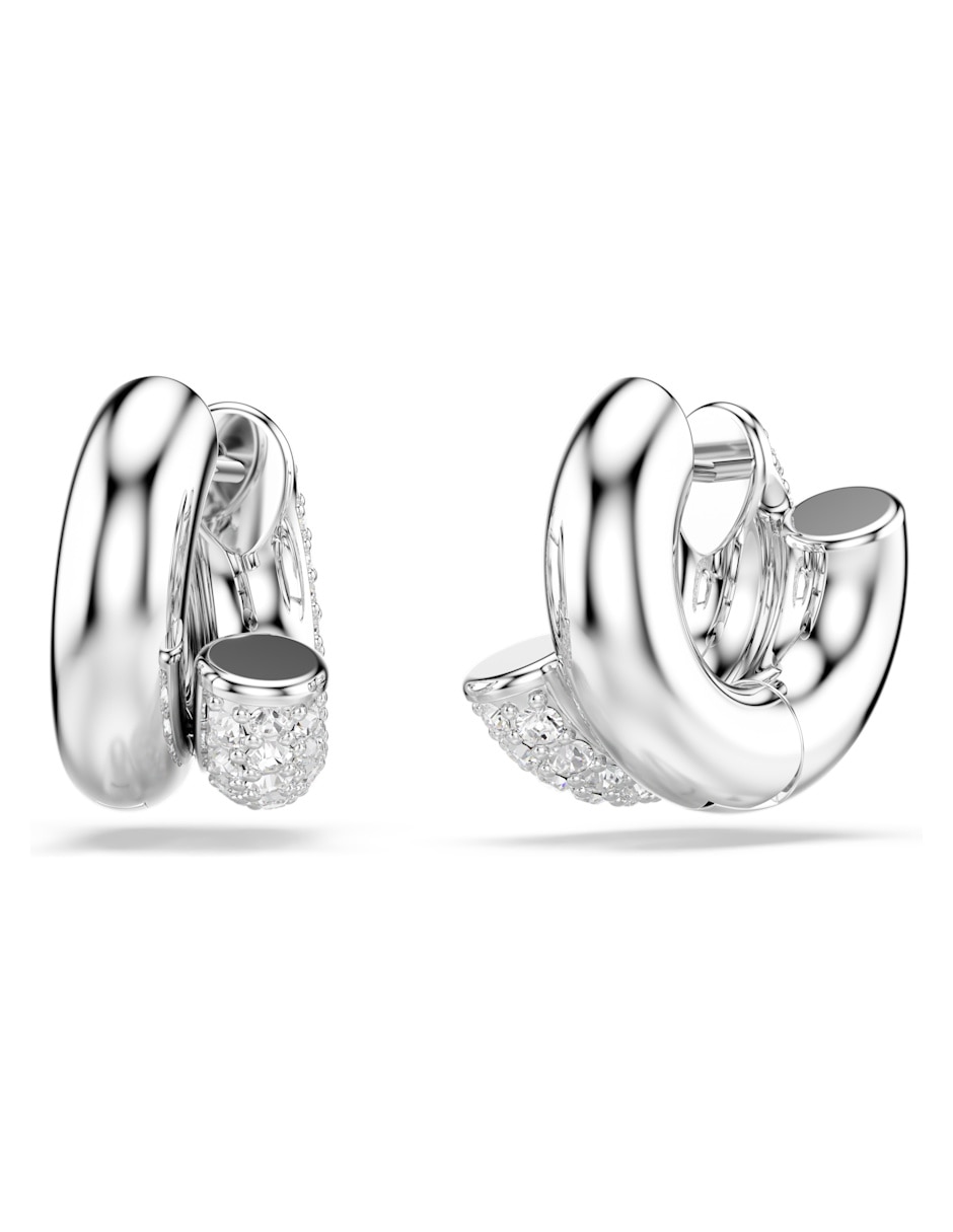 Aretes cortos de caracol Dextera Round con acabado brillante 4