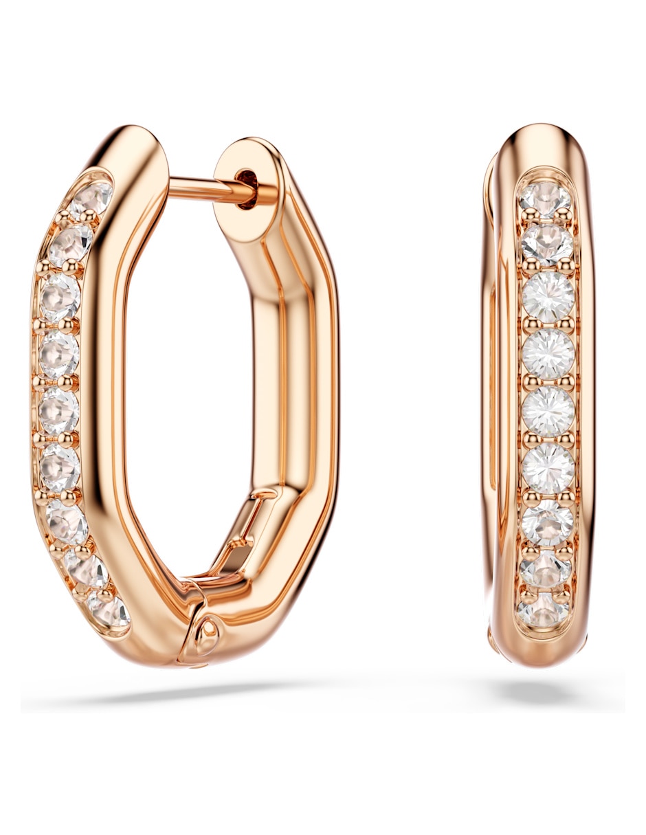 Aretes Huggies Octagonal Dextera Con Acabado Brillante
