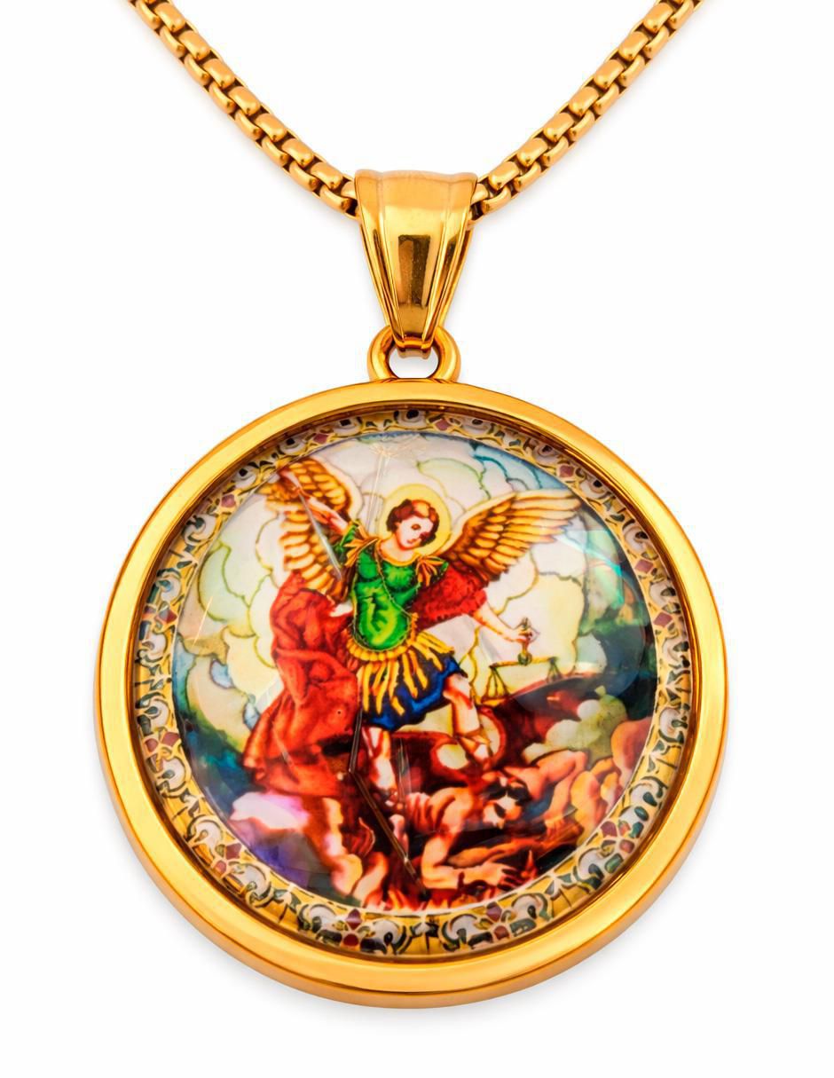 Collar con dije de ángel 14 K Collar con dije de ángel 14 K