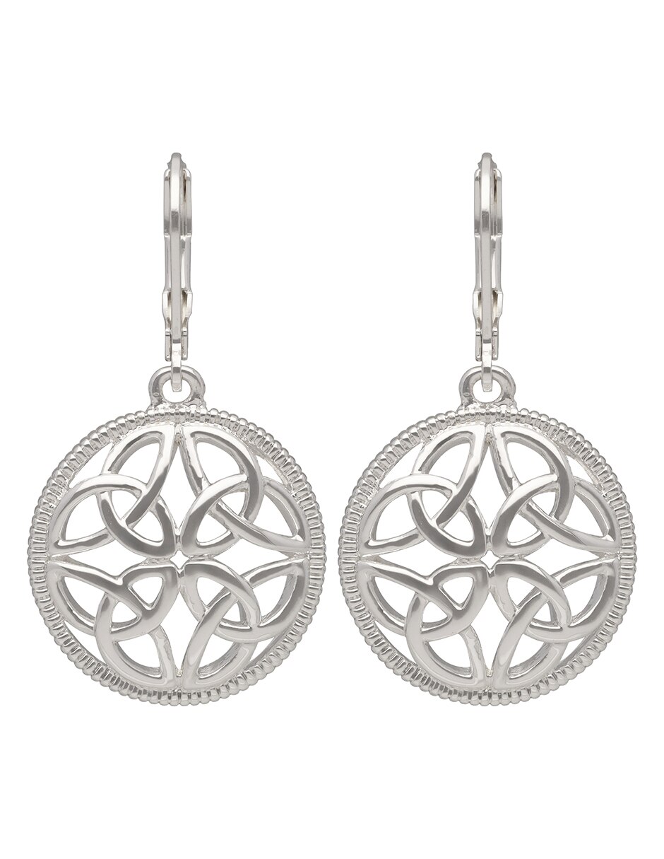 Aretes cortos Openwork con acabado pulido 2