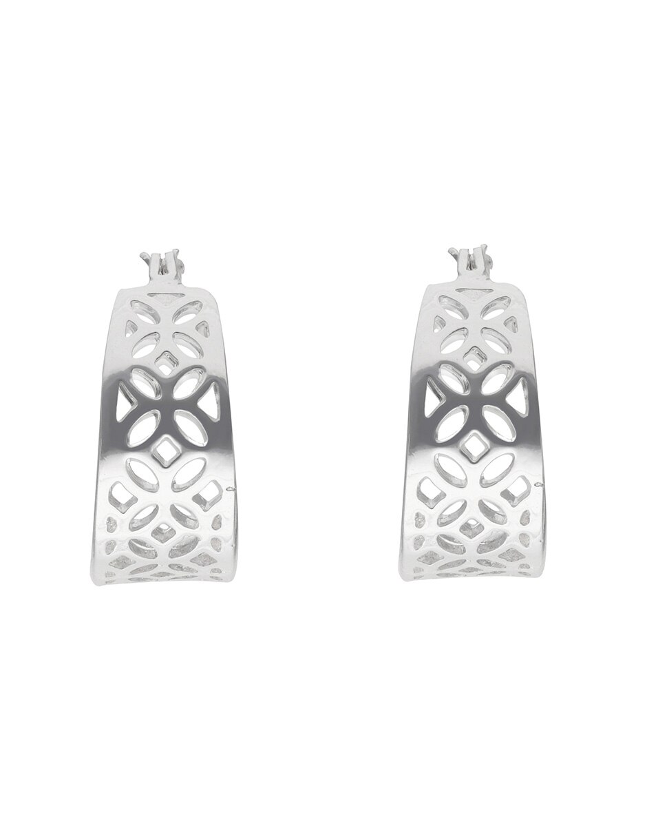 Arracadas Openwork con acabado pulido 2