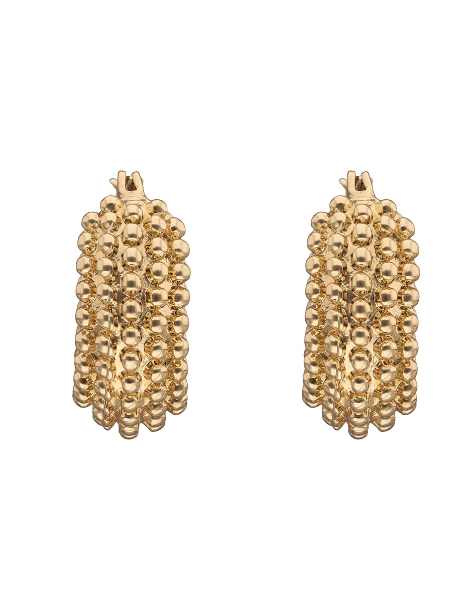 Arracadas openwork con acabado brillante 3