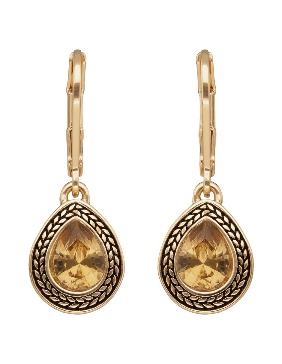 Aretes largos de gota Color Teardrop con acabado brillante Aretes largos de gota Color Teardrop con acabado brillante