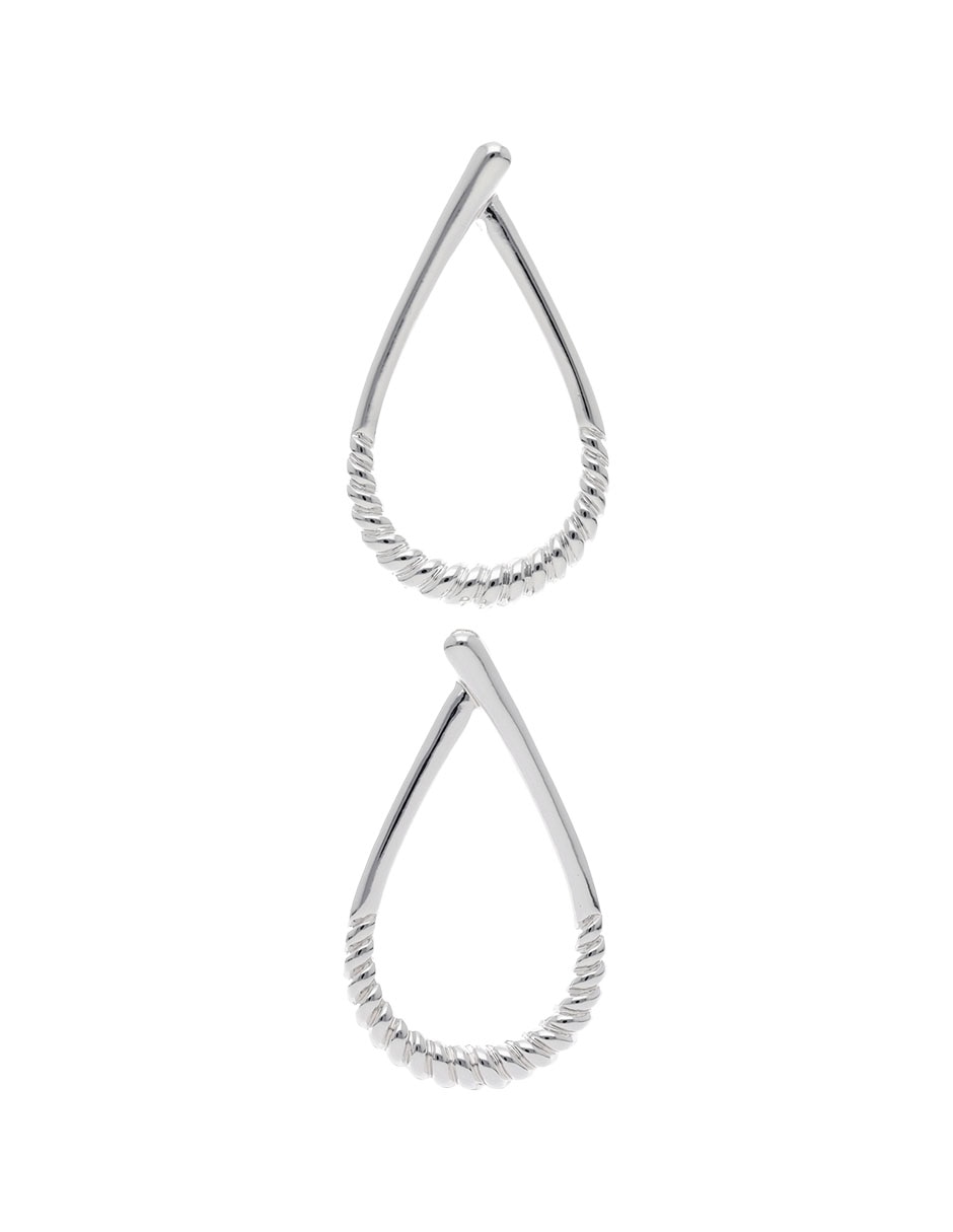 Aretes largos de gota con acabado pulido Aretes largos de gota con acabado pulido