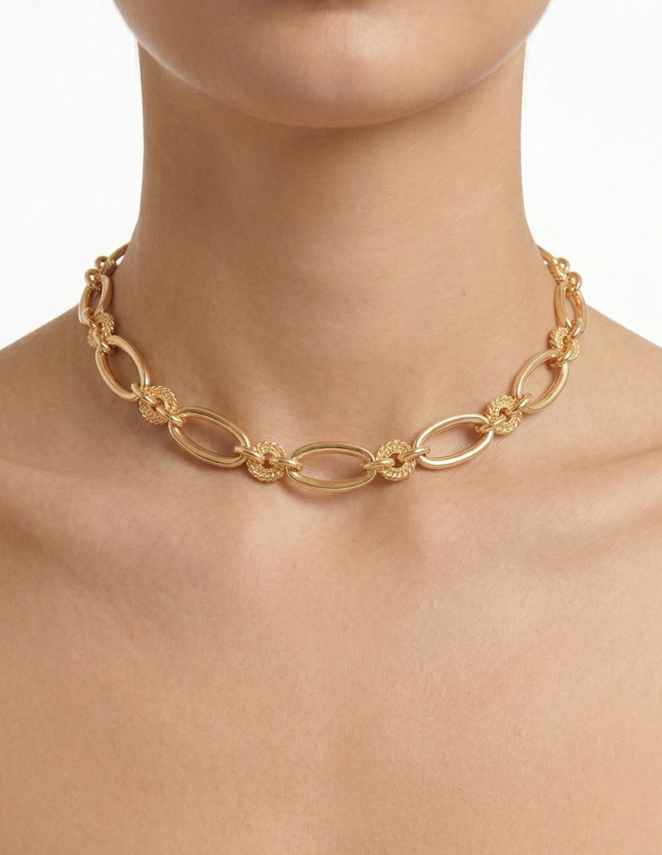 Collar no aplica 'de (si aplica)' eslabones golden links 'de' aleación metálica sin kilataje