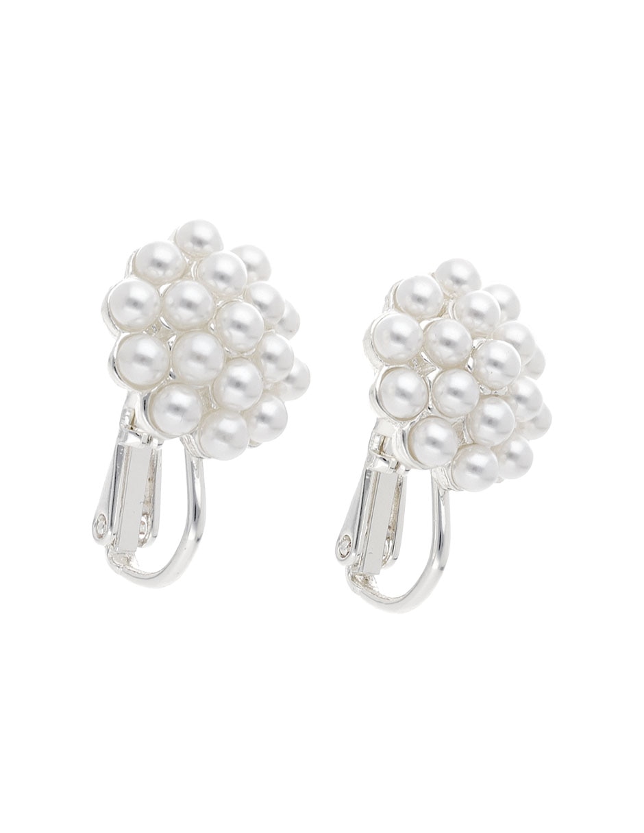 Aretes cortos circulares Napier Coral Family con acabado pulido
