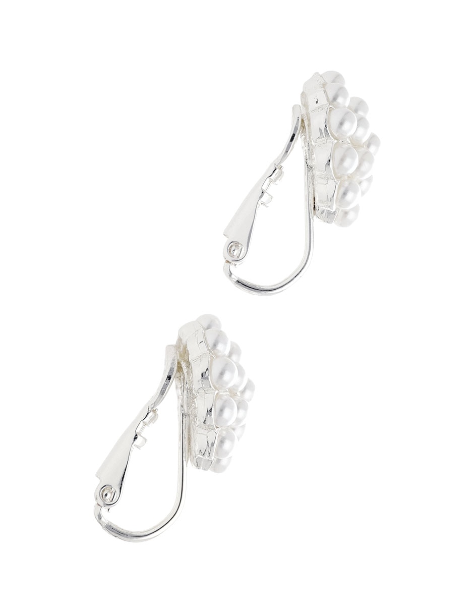 Aretes cortos circulares Napier Coral Family con acabado pulido