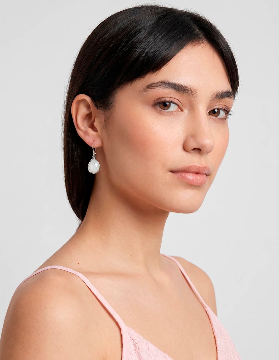 Aretes Largos De Gota Con Acabado Esmaltado 4