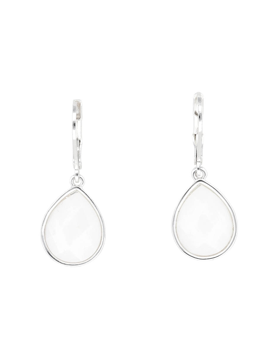 Aretes Largos De Gota Con Acabado Esmaltado Aretes Largos De Gota Con Acabado Esmaltado