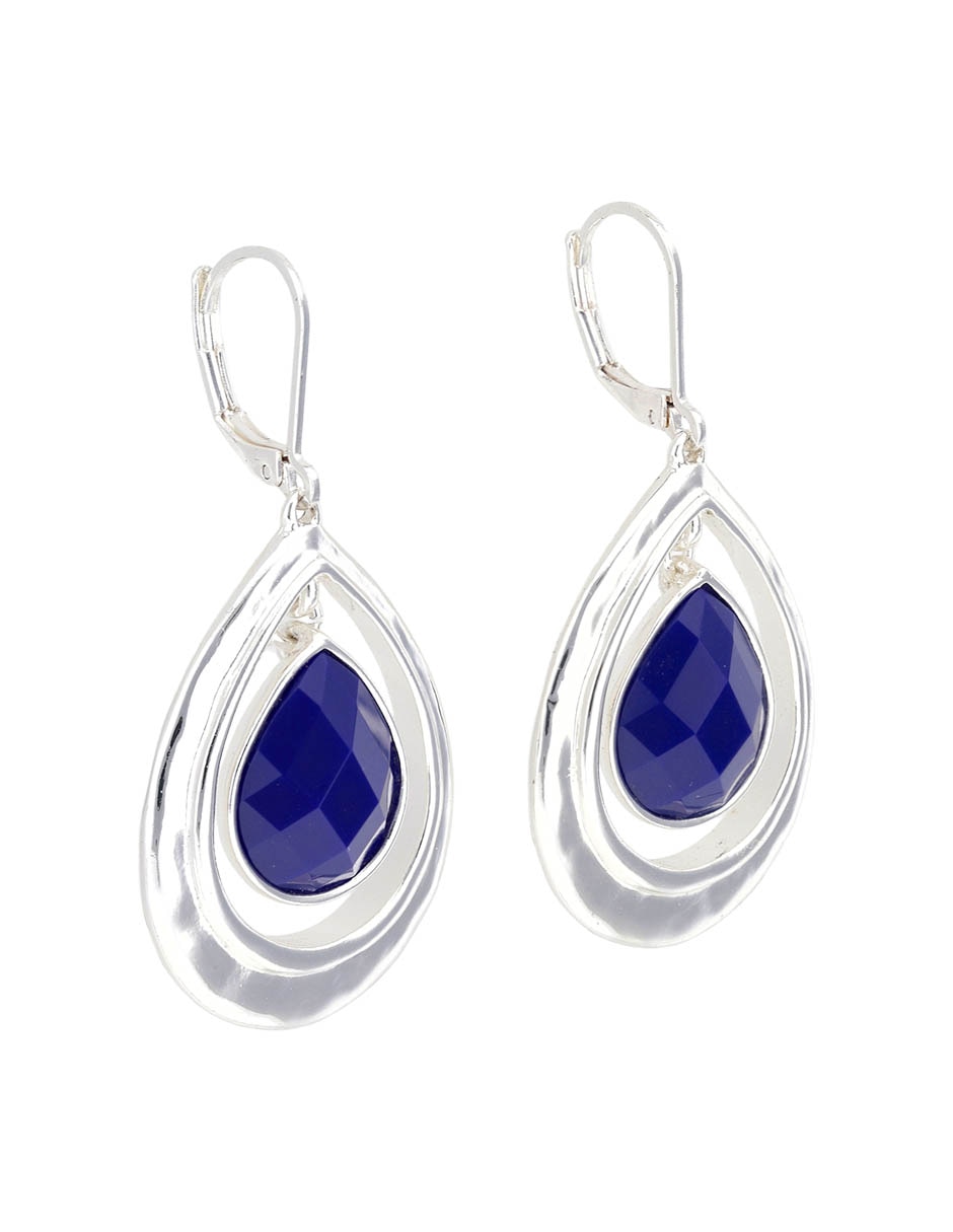 Aretes Largos De Gota Con Acabado Brillante 2