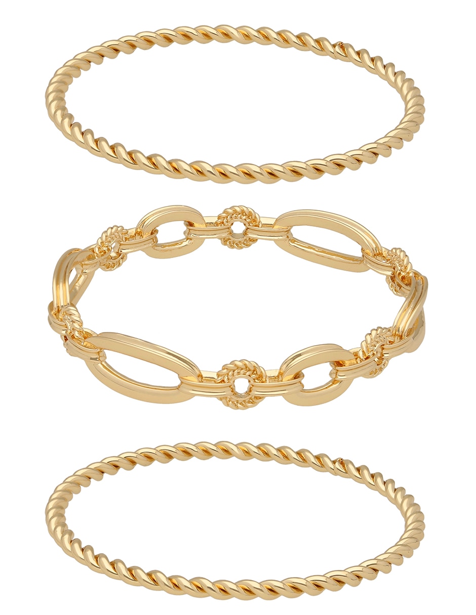Pulsera napier con golden links acabado