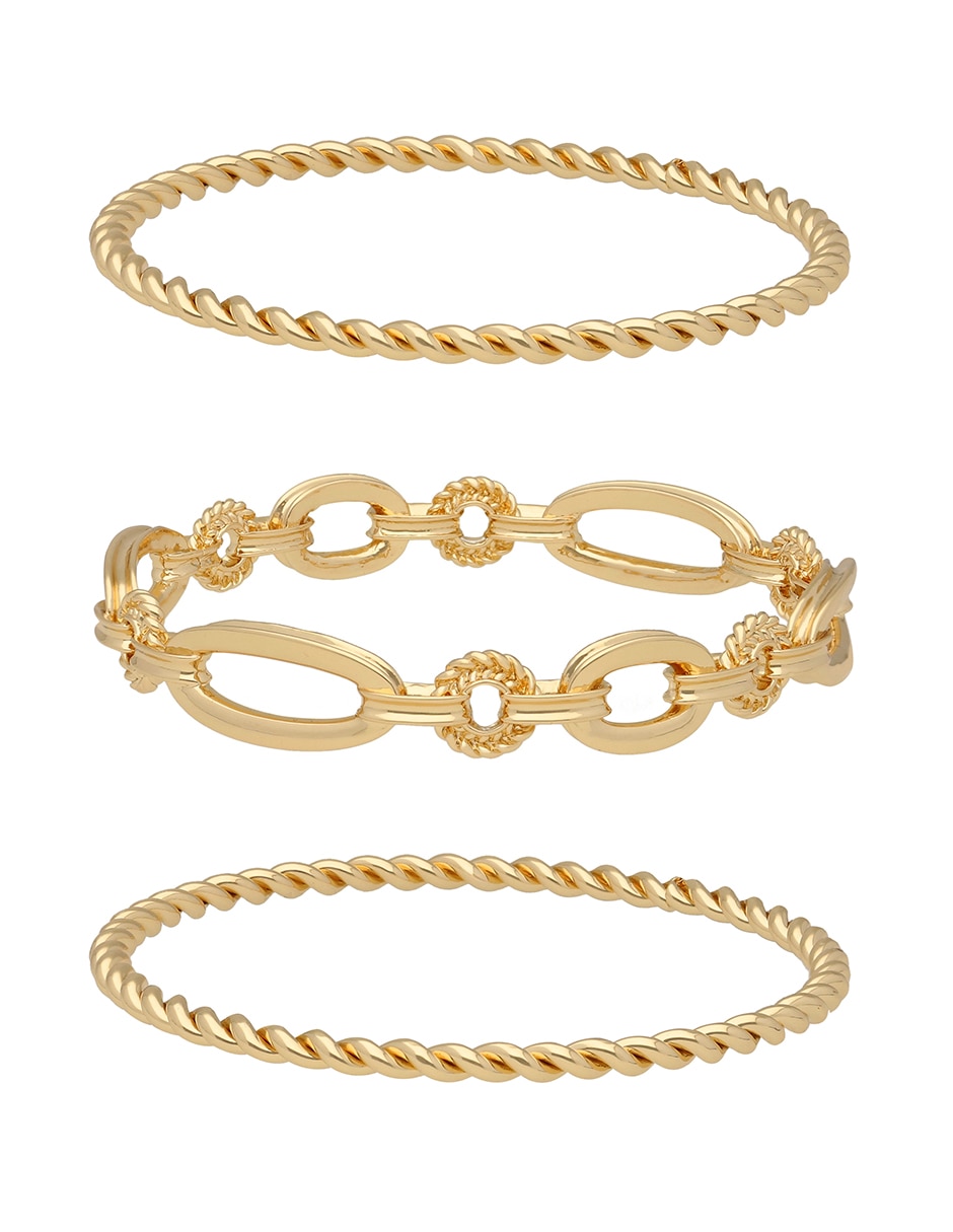Pulsera napier con golden links acabado