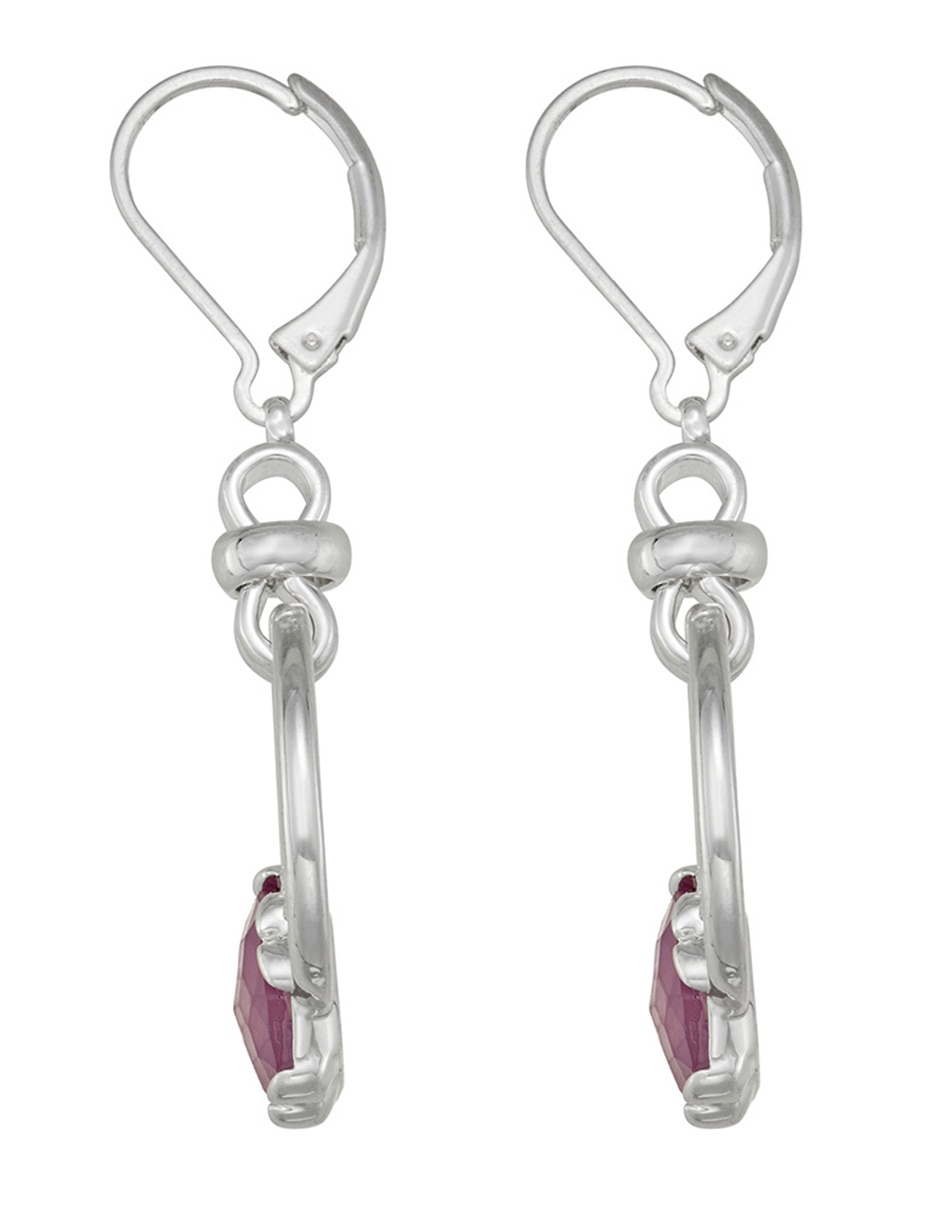 Aretes corto circular color in stone con acabado brillante