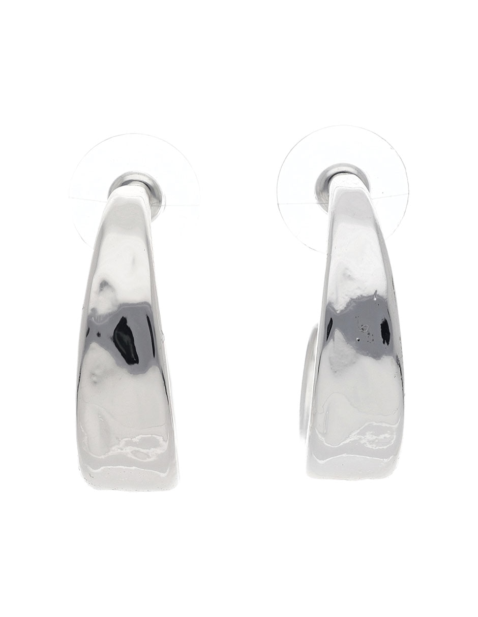 Arracadas organic c hoop con acabado pulido