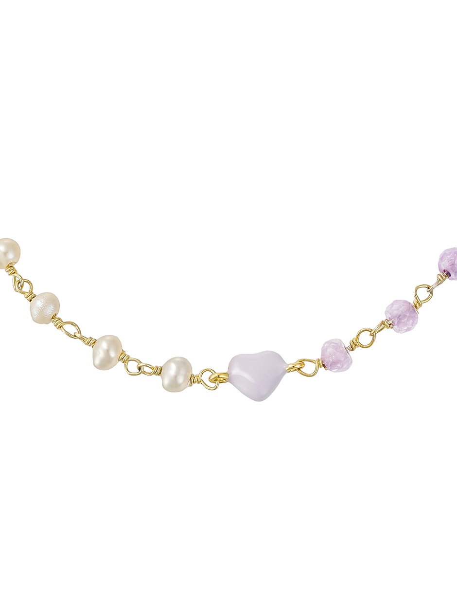 Pulsera con perla Golden acabado baño de oro 14 K 2