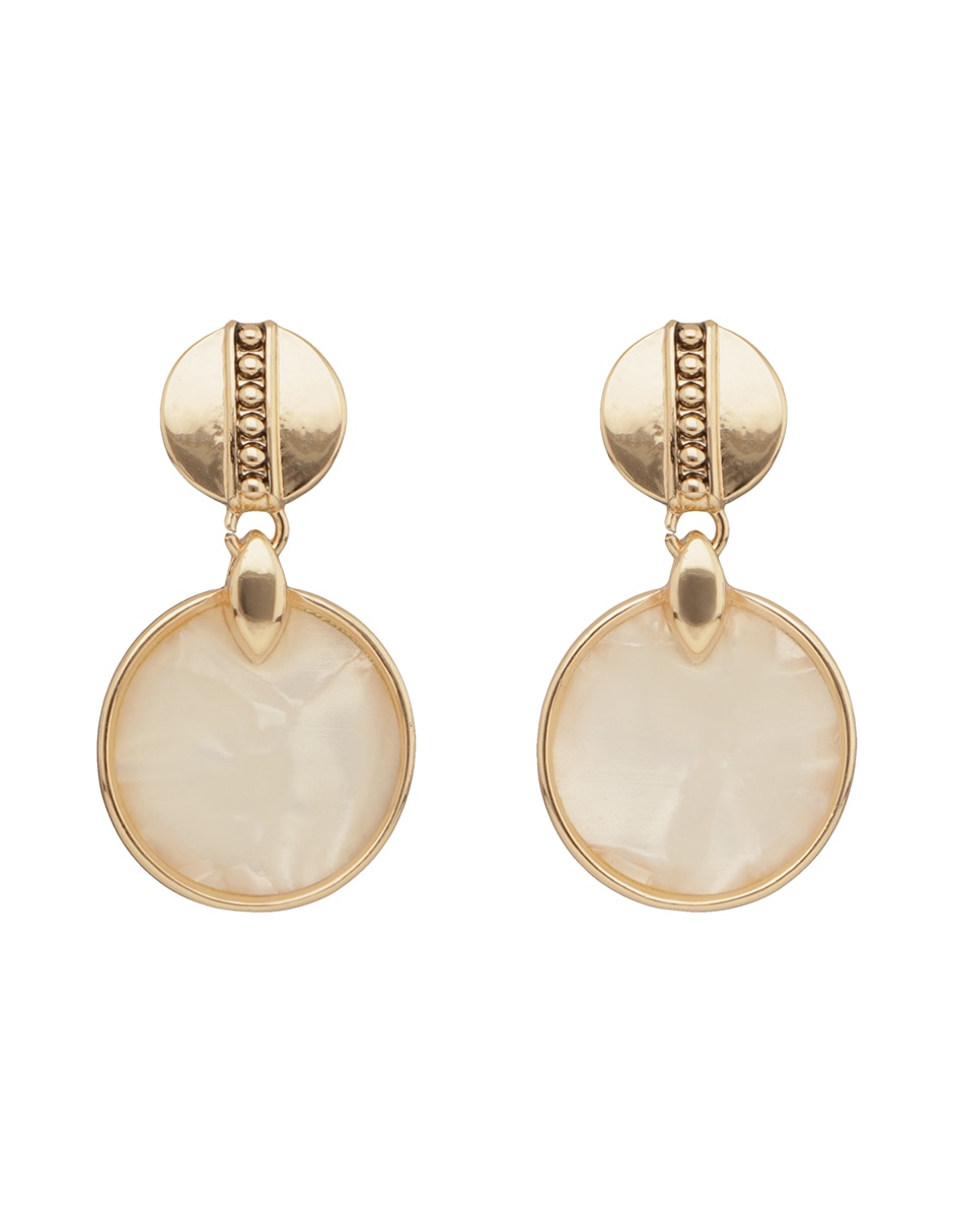 Aretes cortos Color Drops con acabado brillante 1